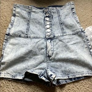 High waisted  denim shorts !